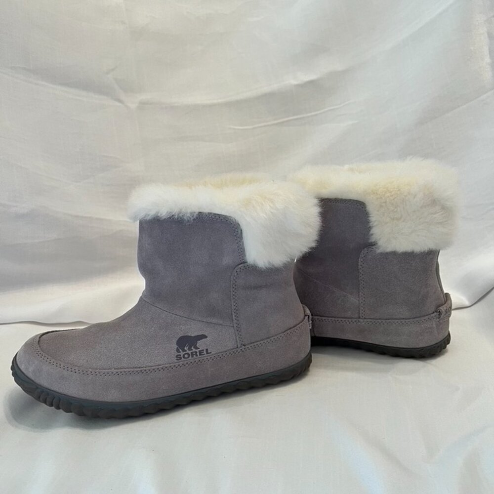 Sorel Gray Suede Faux Fur Winter Boots | Size 8